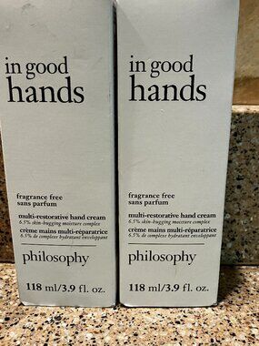 Philosophy 2 Hand Cremes Fragrance Free ! Brand new!